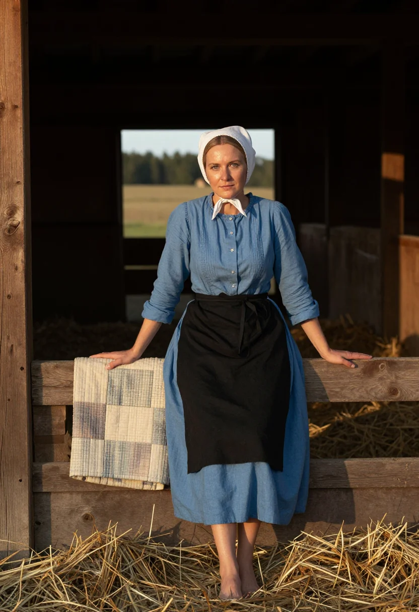 AI amish bonnet sample — portrait of a woman, an adult woman of Swiss-German ancestry