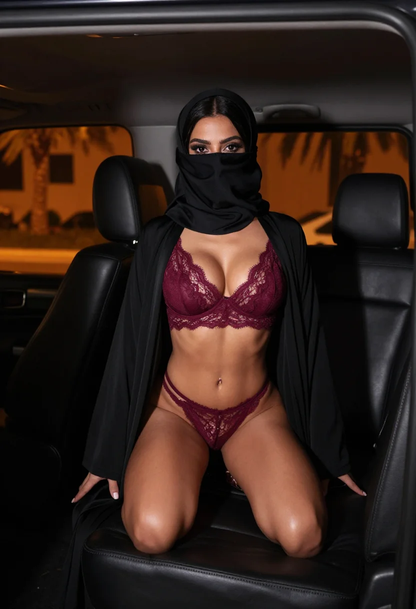 AI chauffeur backseat sample — three-quarter portrait of an adult woman, one frame of the nine-frame set
