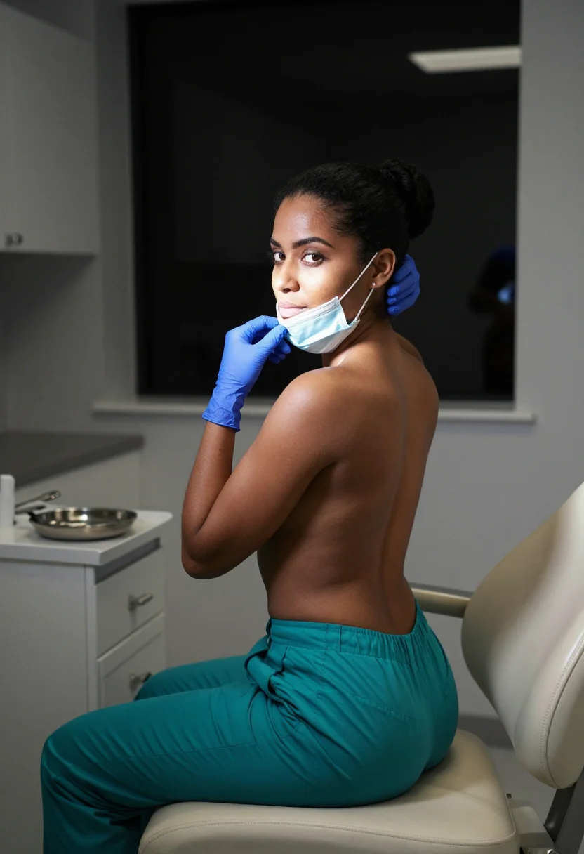 AI dental clinic sample — portrait of a woman, an adult woman of thirty-one with warm 