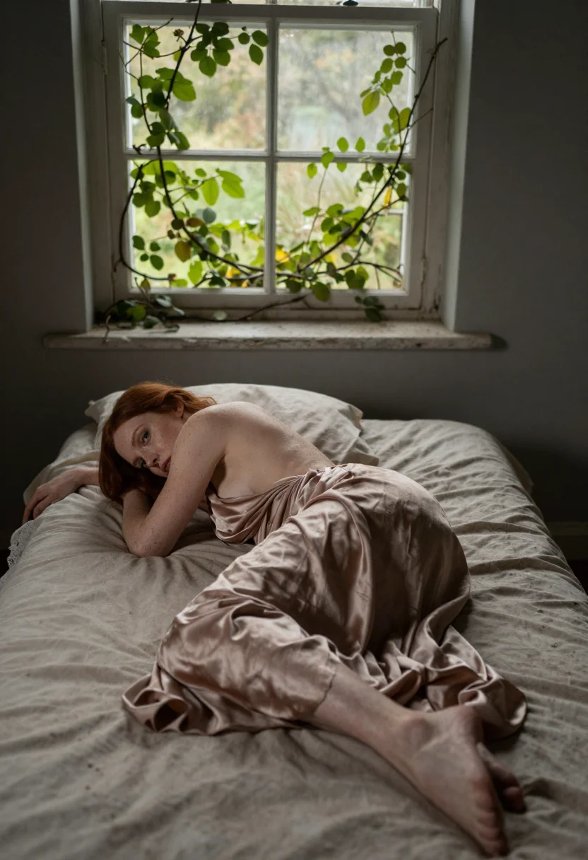 AI enchanted sleep sample — portrait of a woman, full-length portrait of an adult Irish 