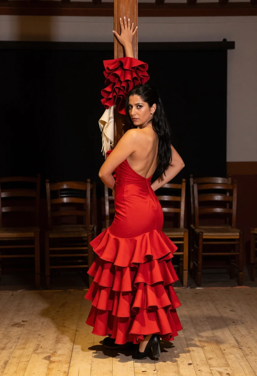 AI flamenco sample — portrait of a woman, three-quarter-length portrait of an And