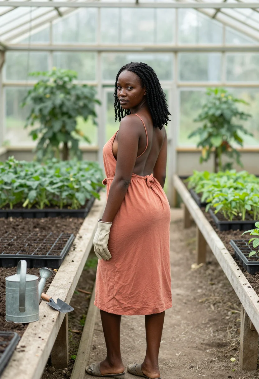 AI greenhouse sample — portrait of a woman, full-length portrait of a Kenyan woman 