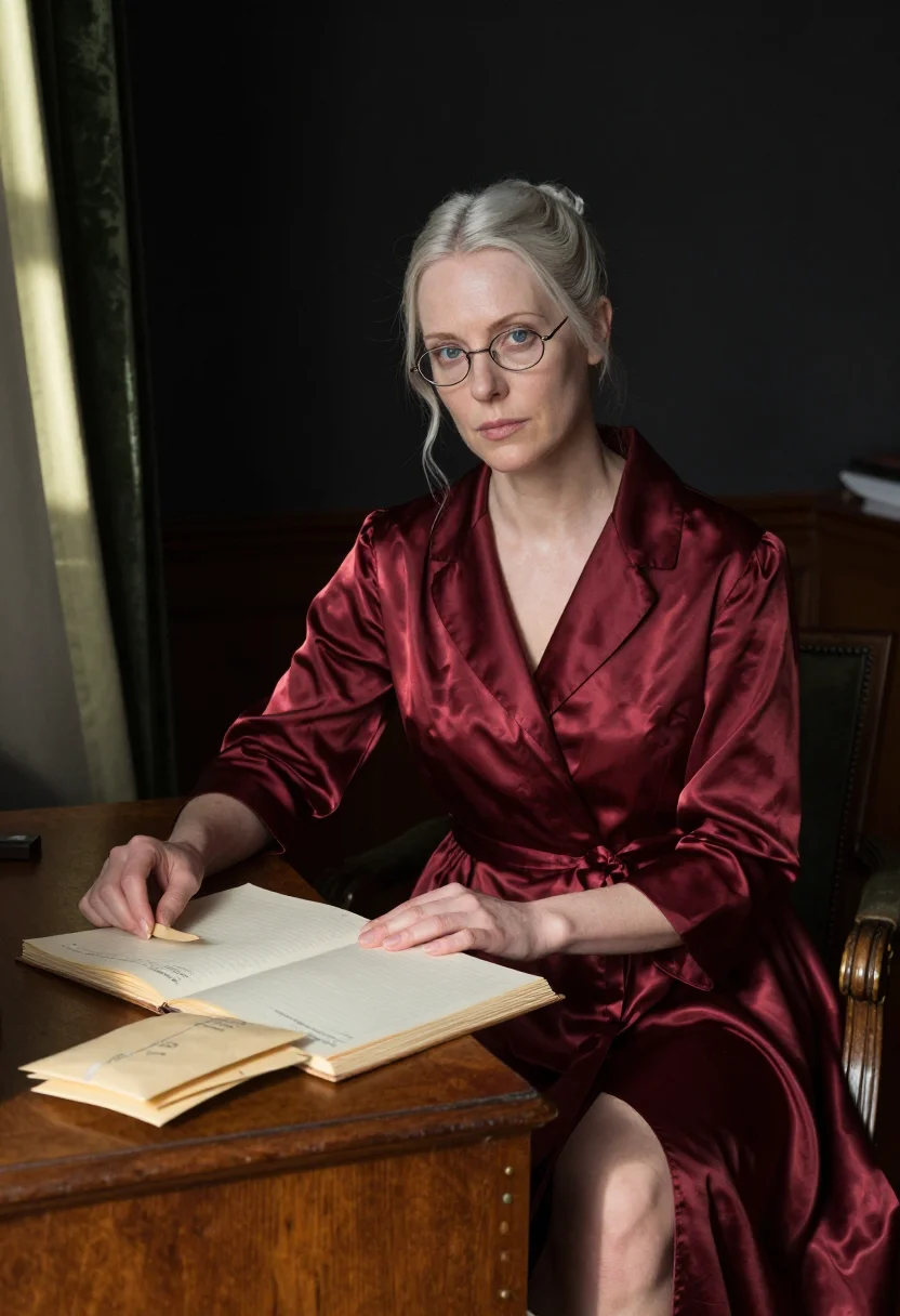 AI landladys quarters sample — portrait of a woman, an adult woman with porcelain-pale skin