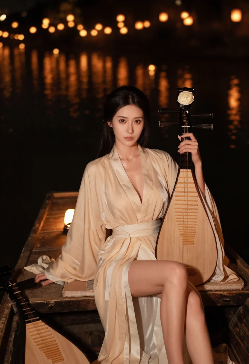 AI lantern river sample — portrait of a woman, three-quarter-length portrait of an adu