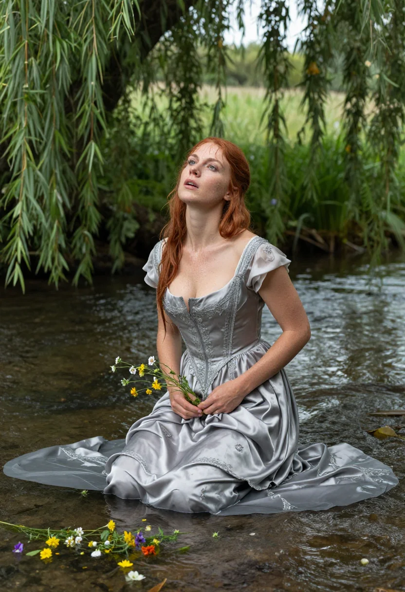 AI ophelia stream sample — portrait of a woman, three-quarter-length portrait of a grow